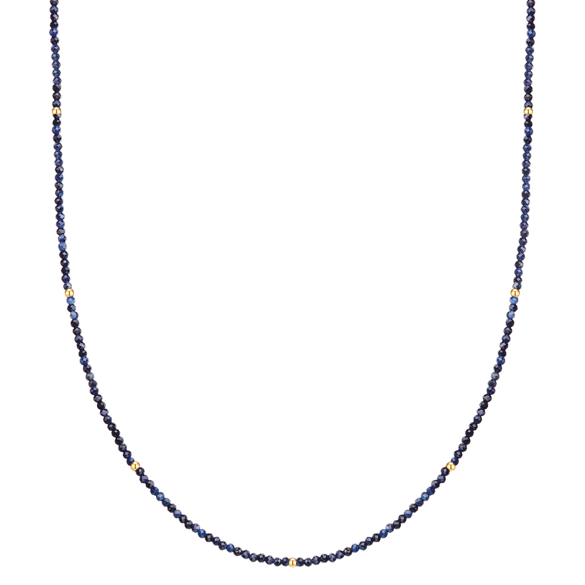 Edelstein-Halskette Saphir blau