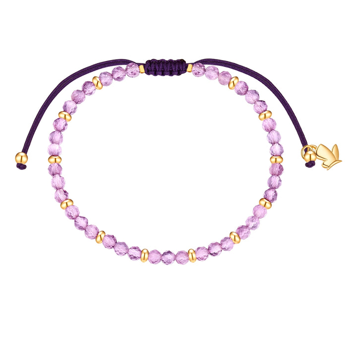 Textilarmband lila Amethyst