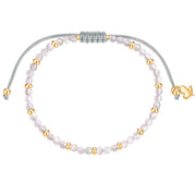 Textilarmband grau Mondstein