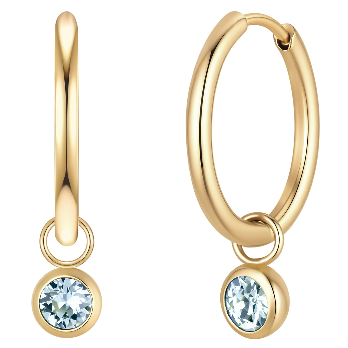 Birthstone Creolen März