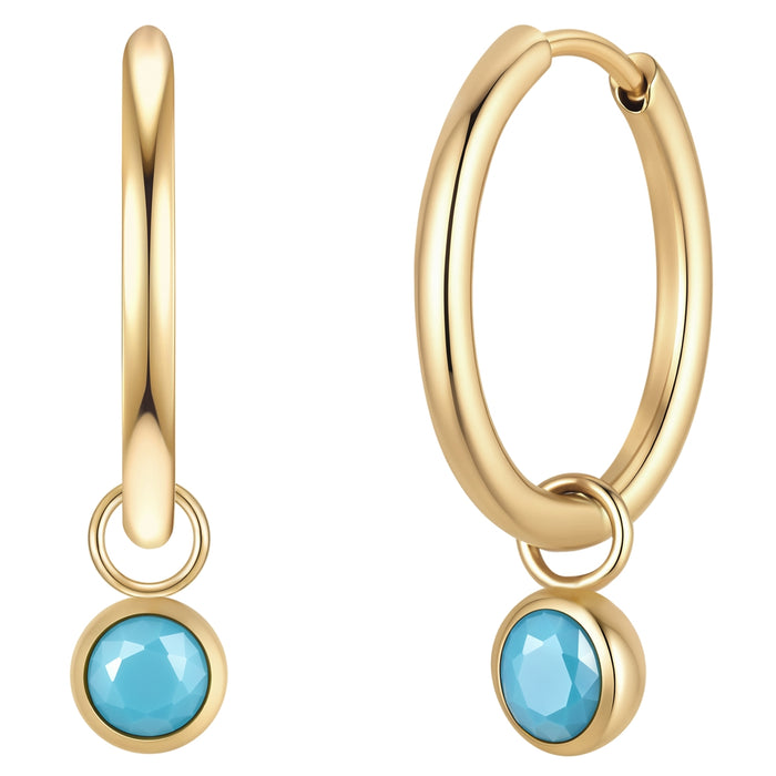 Birthstone Creolen Dezember