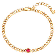 Geburtsstein Januar Panzerarmband