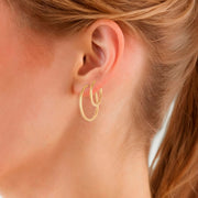 2er Set Creolen Edelstahl gelbgold