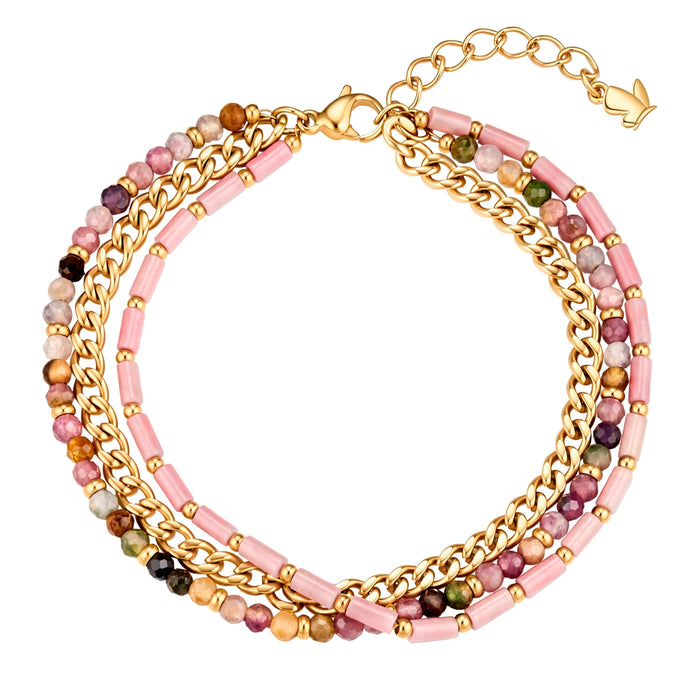 Armband Turmalin/Rhodolit