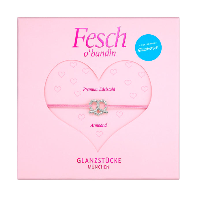 Oktoberfest-Textilarmband rosa