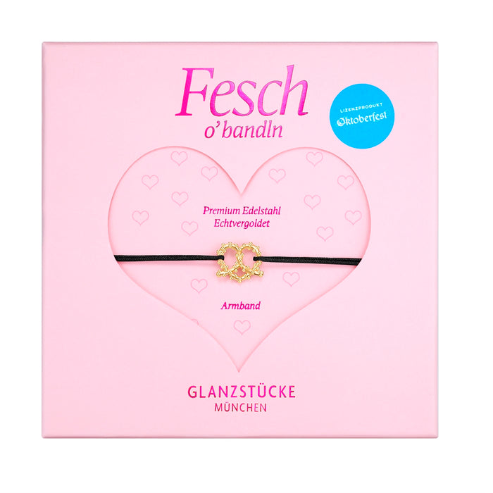 Oktoberfest-Textilarmband schwarz