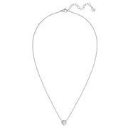 Set (Kette + Ohrstecker) Edelstahl Zirkonia weiß - Liebe