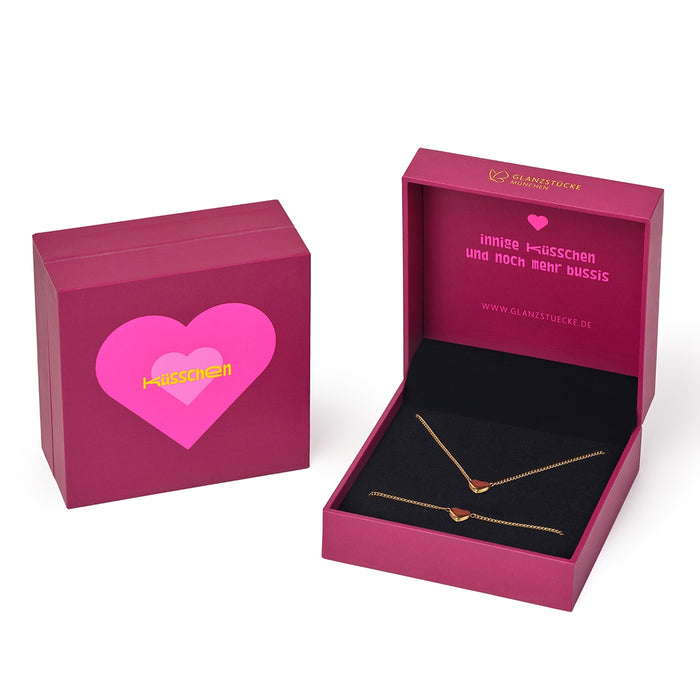 Set (Kette + Ohrstecker) Edelstahl gelbgold - Mama