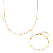 Set (Kette + Ohrstecker) Edelstahl gelbgold - Mama