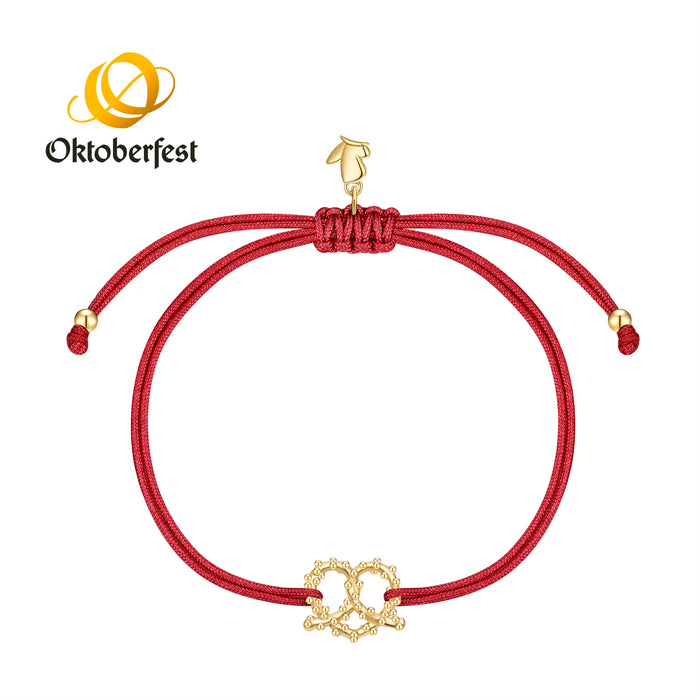 Oktoberfest-Textilarmband rot