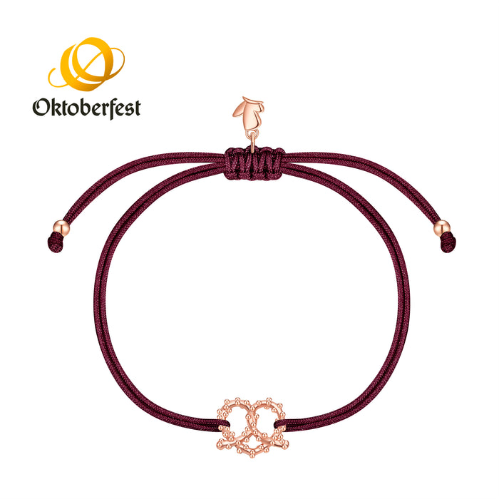 Oktoberfest-Textilarmband weinrot