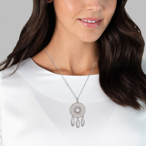 Kette mit Traumfänger Feder