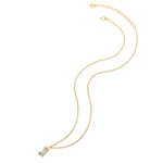 Hals Kette mit Zirkonia gold