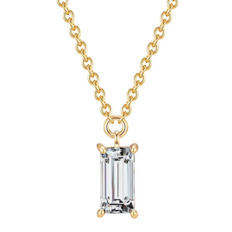 Hals Kette mit Zirkonia gold