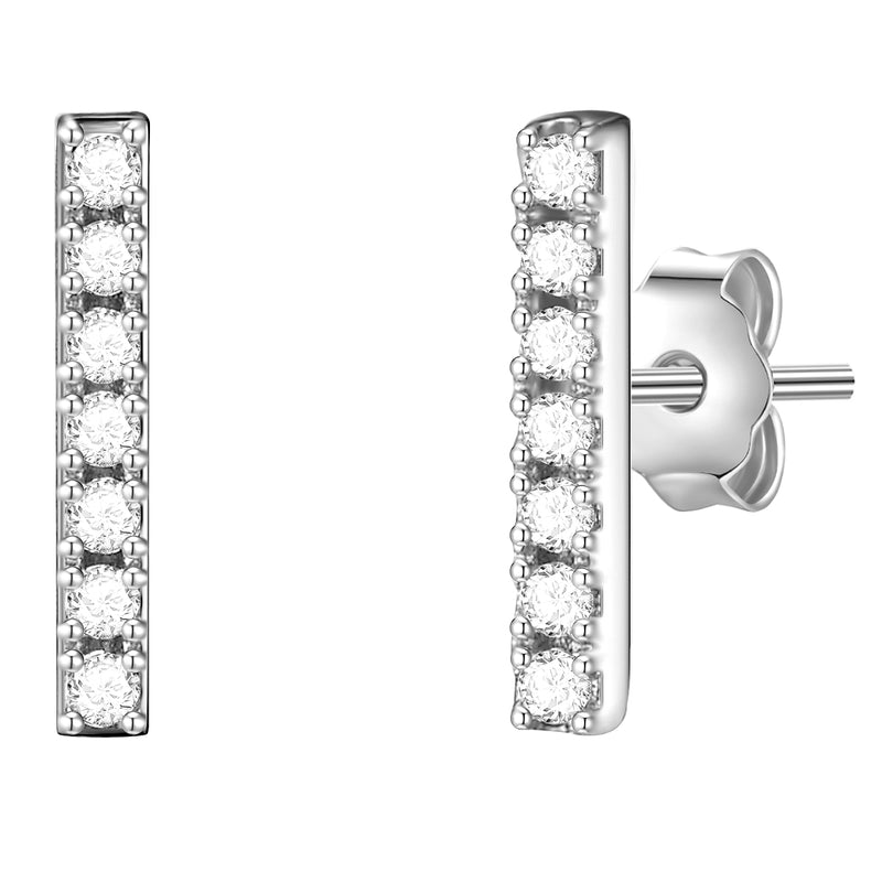 Ohrstecker silber Stab Zirkonia