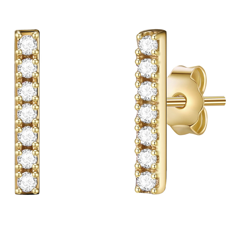Ohrstecker gold Stab Zirkonia