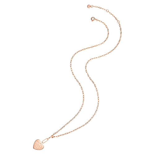 Herz Kette roségold mit Text