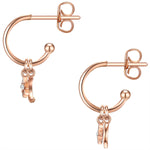 Ohrstecker roségold Halbmond Stern