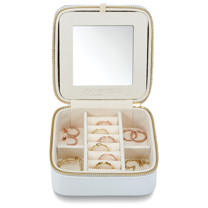 Schmuck Organizer mit Spiegel Medium weiß