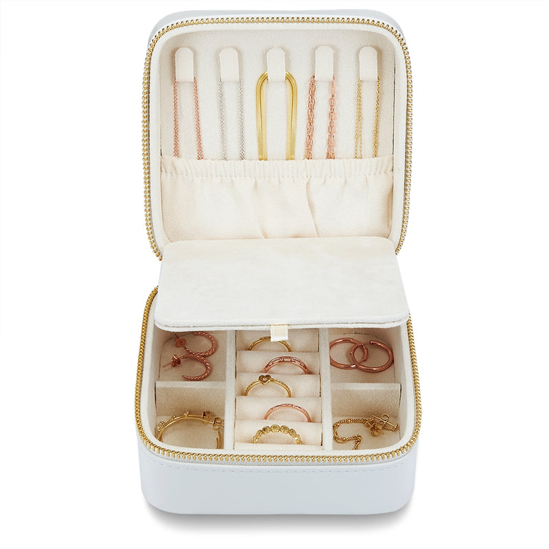 Schmuck Organizer mit Spiegel Medium weiß