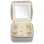 Schmuck Organizer mit Spiegel Medium grau