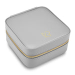 Schmuck Organizer mit Spiegel Medium grau