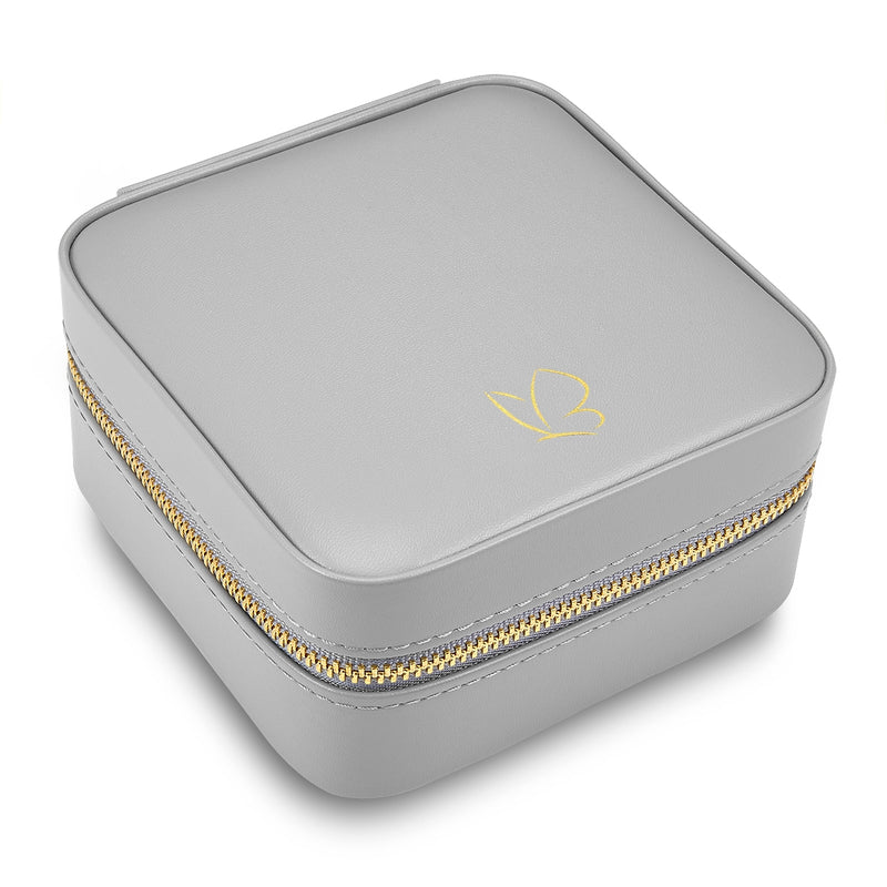 Schmuck Organizer mit Spiegel Medium grau