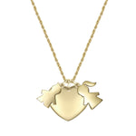 Kette KINDERFIGUREN/HERZ gelbgold