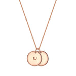 Kette PLÄTTCHEN-ANHÄNGER mit Herz roségold