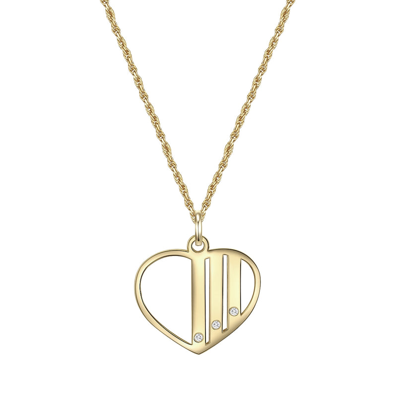 Kette GEBURTSTEIN mit Zirkonia gelbgold