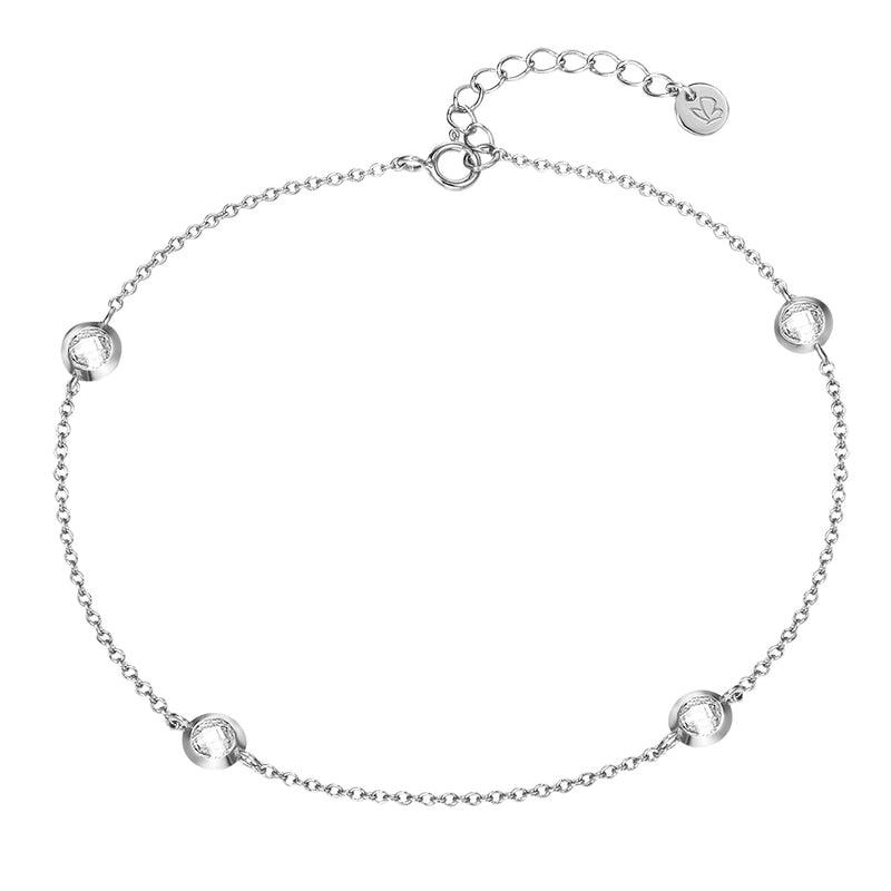 Fußkettchen silber Zirkonia