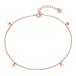 Fußkettchen roségold Sterne