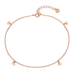 Fußkettchen roségold Herz