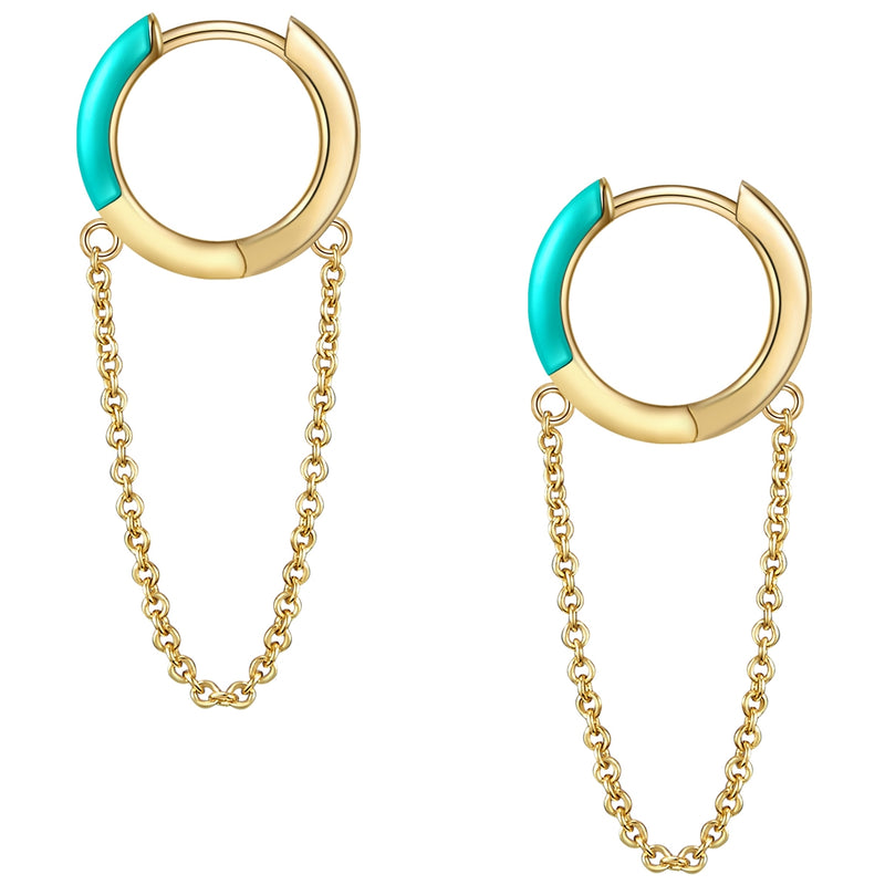 Goldene Creolen mit Kette