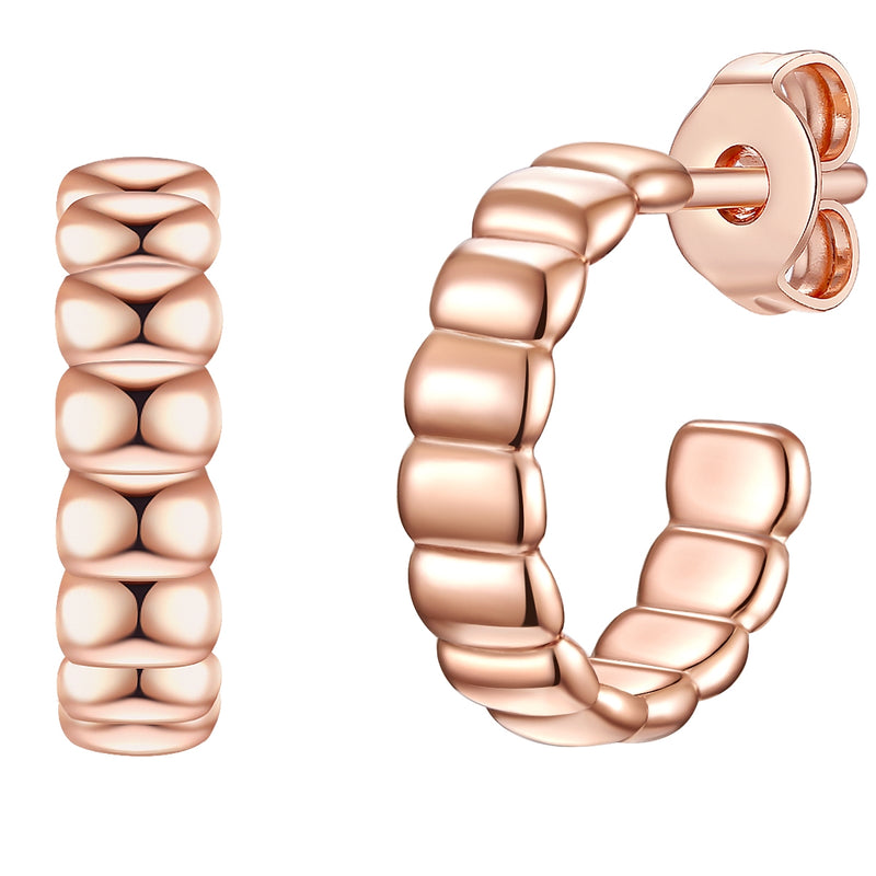 Halb-Creolen roségold