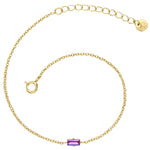 Armband gold Zirkonia lila