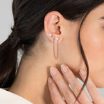 Ohrhänger mit Opal (synth.) roségold