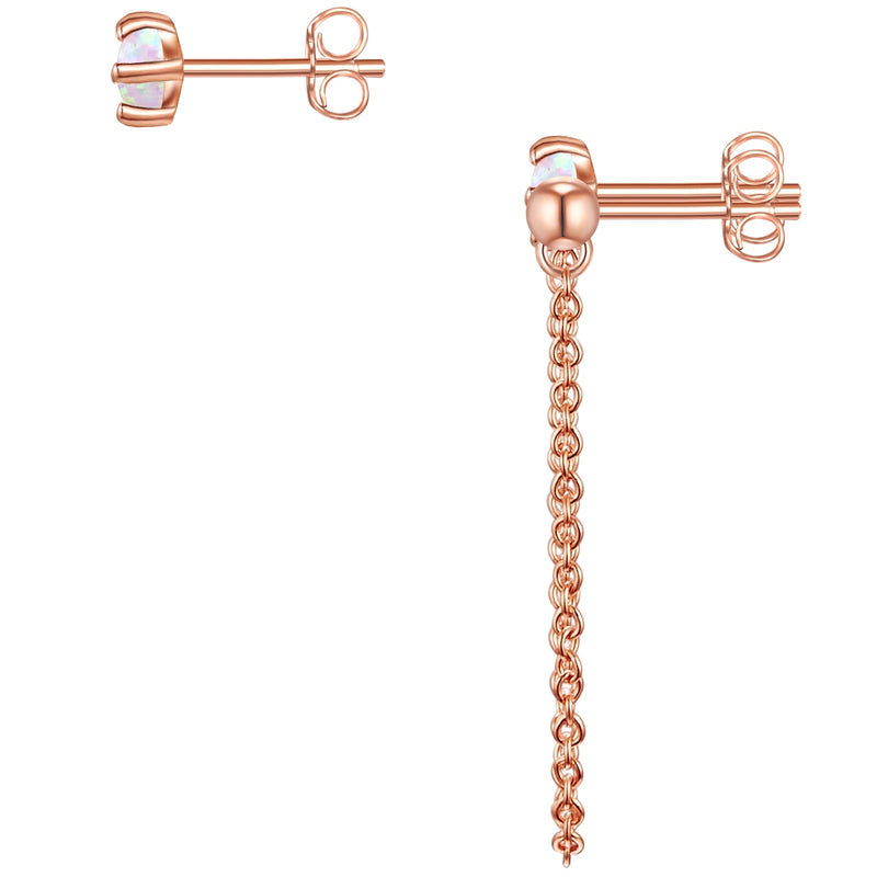 Ohrstecker roségold Opal (synth.)