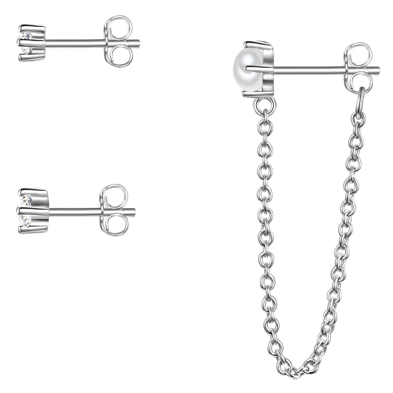 Ohrstecker Set 3er silber