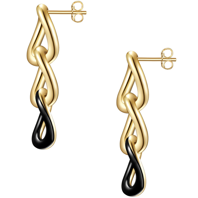 Ohrhänger gold schwarz