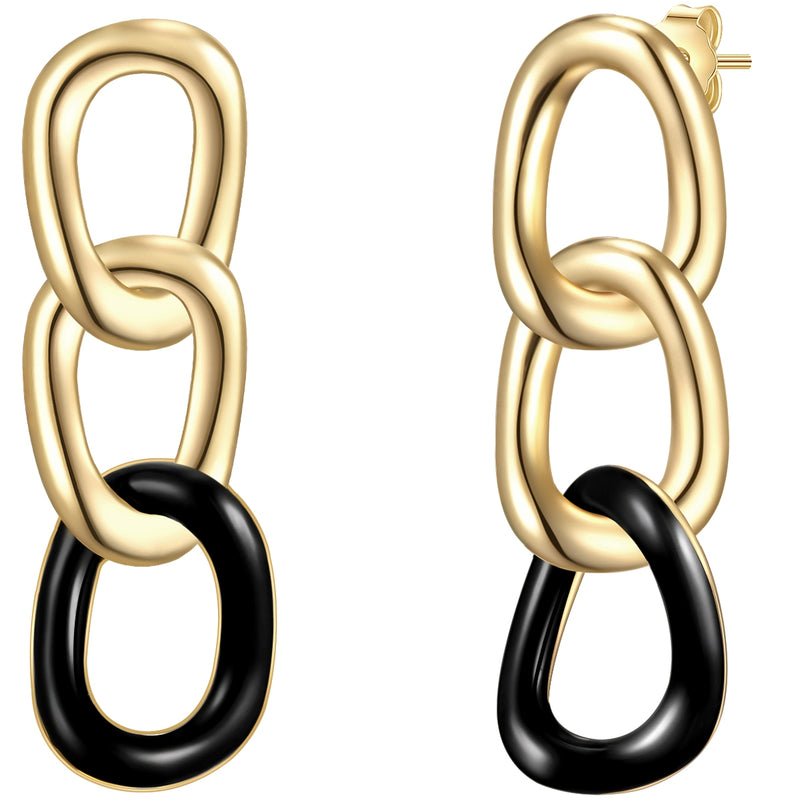 Ohrhänger gold schwarz