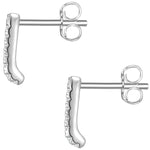 Ohrstecker silber Dreieck Zirkonia
