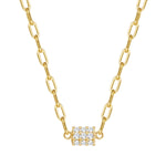 Glieder-Kette mit Zirkonia gelbgold
