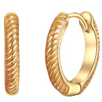 Creolen mit Emaille in goldfarben