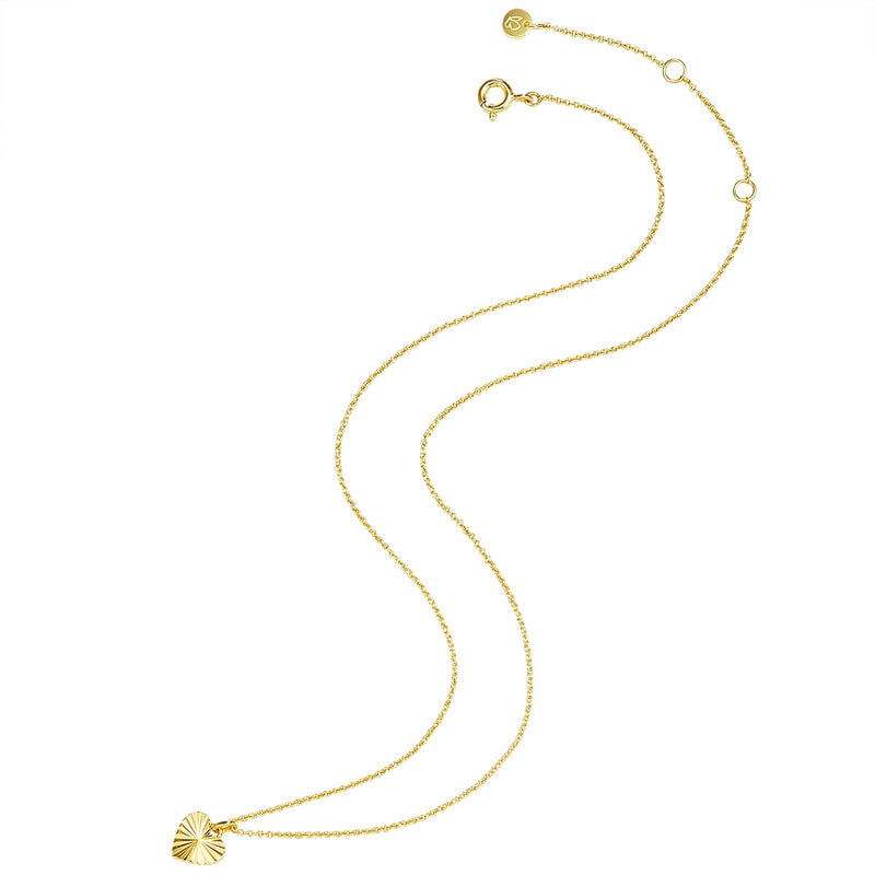 Herz Kette gold mit Love
