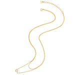 Hals Kette zweireihig gold Opal (synth.)