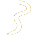Halskette gold Amethyst zweireihig