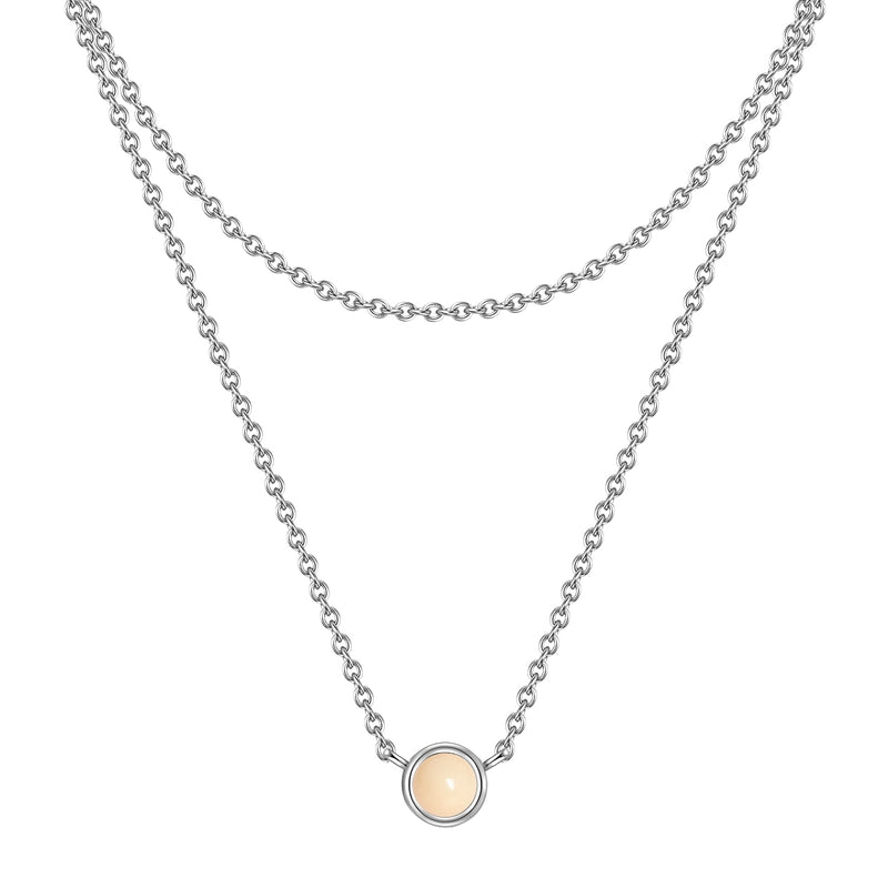 Silber Kette Rosenquarz