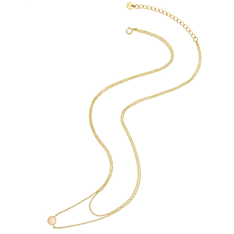 Kette gold Rosenquarz