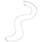 Kette mit Zirkonia-Steg silber